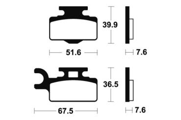 Bremsbeläge TECNIUM MO252 Sintermetall