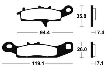 Bremsbeläge TECNIUM MO301 Sintermetall