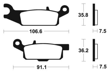 Bremsbeläge TECNIUM MO349 Sintermetall