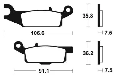 Bremsbeläge TECNIUM MO349 Sintermetall