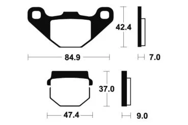 Bremsbeläge TECNIUM MO44 Sintermetall