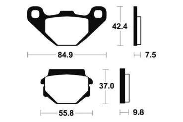 Bremsbeläge TECNIUM MO46 Sintermetall