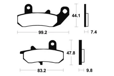 Bremsbeläge TECNIUM MR135 Sintermetall