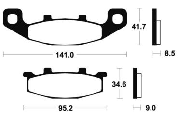 Bremsbeläge TECNIUM MR97 Sintermetall