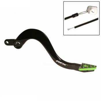 Bremspedal RFX Pro ST Schwarz/Grün für Kawasaki KX 125