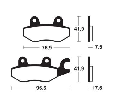 Bremsbeläge TECNIUM MF455 Sintermetall