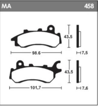 Bremsbeläge TECNIUM MA458 Organisch