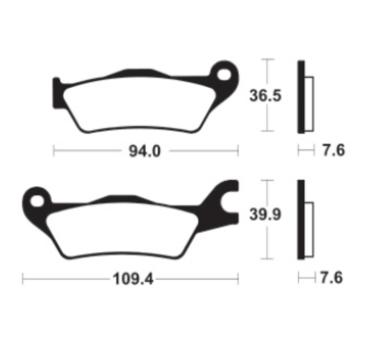 Bremsbeläge TECNIUM MA451 Organisch