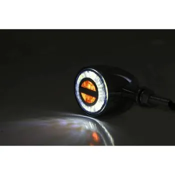 LED Blinker Rocket Bullet mit Positionslicht, schwarz