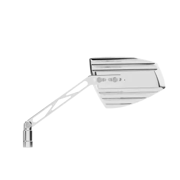 Lenkerspiegel Paar HIGHSIDER WAVE, chrom, E-​geprüft, M10 Gewinde