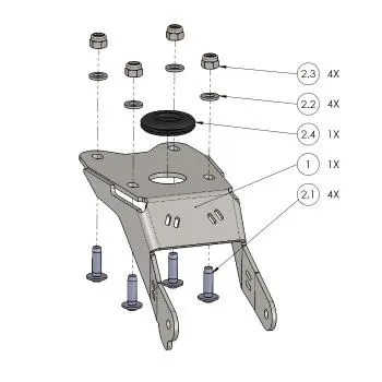 Kennzeichenhalter PROGRESS LINE für KTM RC 125 (14-18) RC 200 (14-17) RC 390 (14-18)