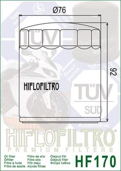 Ölfilter HIFLOFILTRO HF170B Schwarz