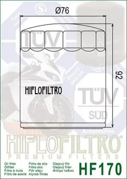 Ölfilter HIFLOFILTRO HF170B Schwarz