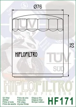 Ölfilter HIFLOFILTRO HF171B Schwarz