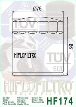 Ölfilter HIFLOFILTRO HF174C Chrom