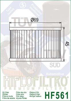 Ölfilter HIFLOFILTRO HF561 für Kymco 250 Venox