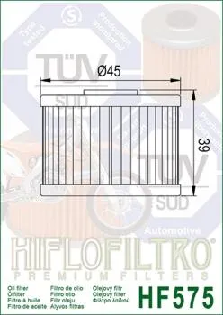 Ölfilter HIFLOFILTRO HF575 für Aprilia 450 MXV