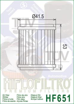 Ölfilter HIFLOFILTRO HF651 für Husqvarna/für KTM