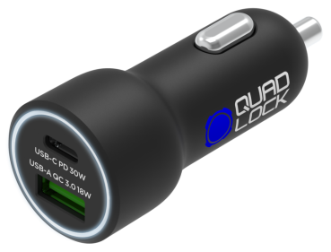 QUAD LOCK Dual USB (C+A) Autoladegerät 48W