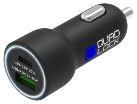 QUAD LOCK Dual USB (C+A) Autoladegerät 48W