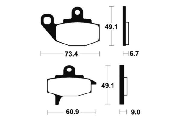 Bremsbeläge TECNIUM MA102 Organisch