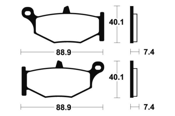 Bremsbeläge TECNIUM MA333 Organisch