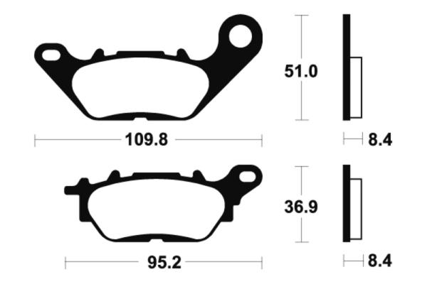 Bremsbeläge TECNIUM MA358 Organisch