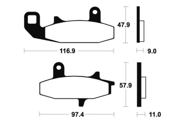 Bremsbeläge TECNIUM MF126 Sintermetall