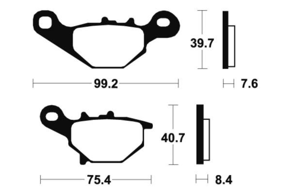 Bremsbeläge TECNIUM MO202 Sintermetall