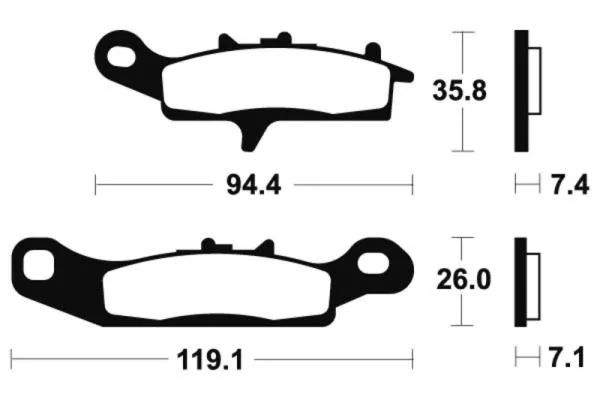 Bremsbeläge TECNIUM MO298 Sintermetall