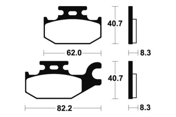 Bremsbeläge TECNIUM MO335 Sintermetall