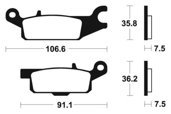 Bremsbeläge TECNIUM MO350 Sintermetall