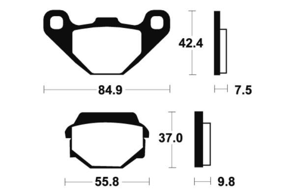 Bremsbeläge TECNIUM MO86 Sintermetall