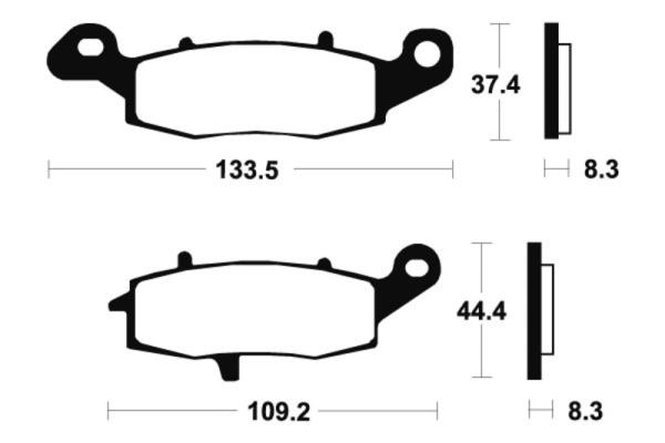 Bremsbeläge TECNIUM MR204 Sintermetall