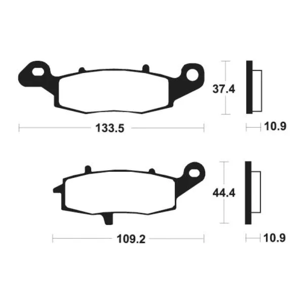 Bremsbeläge TECNIUM MR386 Sintermetall