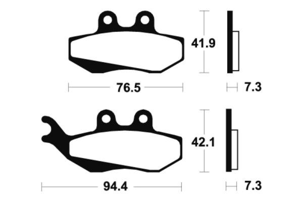 Bremsbeläge TECNIUM MSS189 Sintermetall