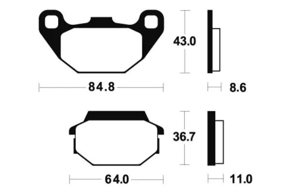 Bremsbeläge TECNIUM MSS249 Sintermetall