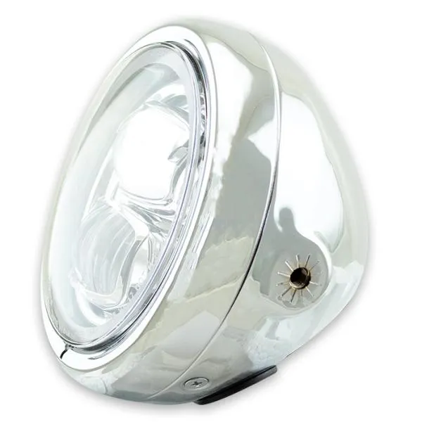 LED-Scheinwerfer PEARL, chrom, 5 3/4 Zoll, seitliche Befestigung