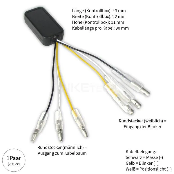 Kontrollbox für LED Blinker mit Positionslicht