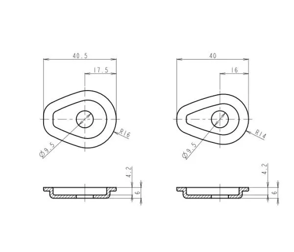 Blinker Montageplatten für Yamaha Modelle, ABS