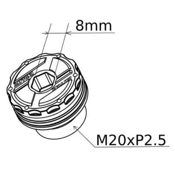 Öleinfüllschraube KAWASAKI M20 x 2.5 mm, schwarz