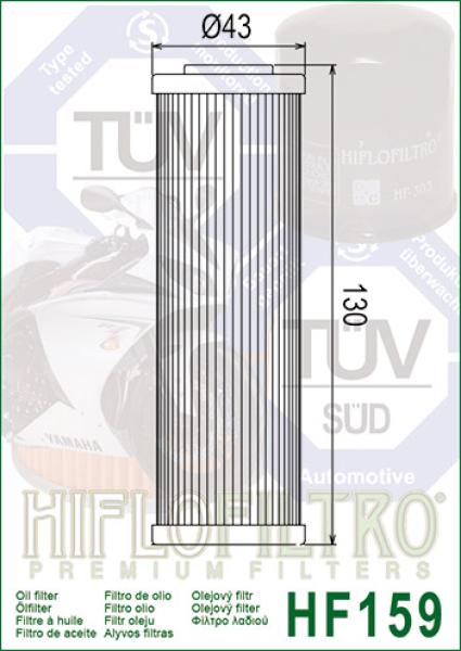 Ölfilter HIFLOFILTRO HF159 für Ducati