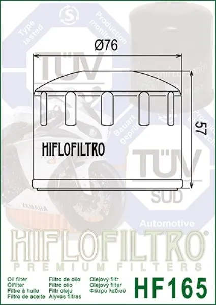 Ölfilter HIFLOFILTRO HF165 für BMW F800