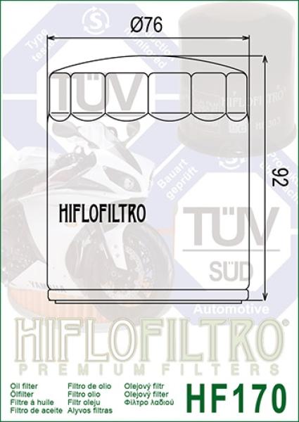 Ölfilter HIFLOFILTRO HF170B Schwarz