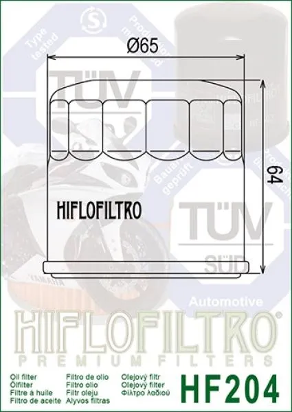 Ölfilter HIFLOFILTRO HF204C Chrom