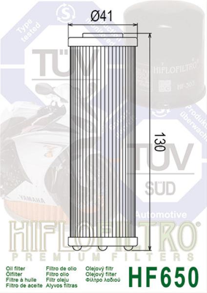 Ölfilter HIFLOFILTRO HF650 für Husqvarna/für KTM