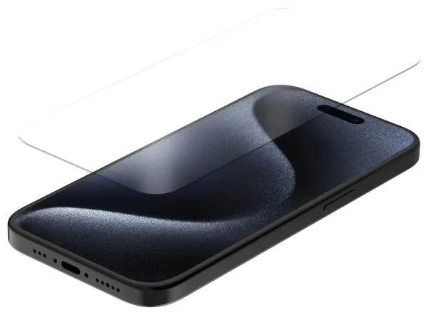 Panzerglas Display-Schutzfolie QUAD LOCK für Apple iPhone 15 / 15 Pro